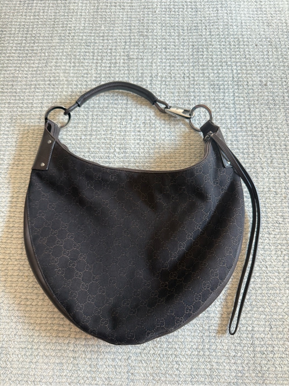 Vintage Gucci Dark Brown Hobo Bag